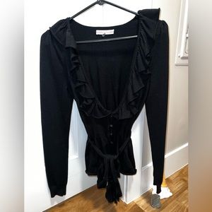 Rebecca Taylor Black Sweater with belt